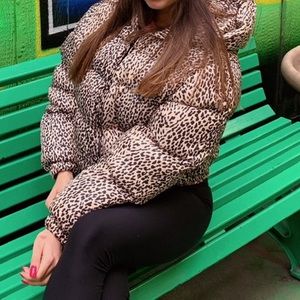 Cheetah Print Puffer Jacket